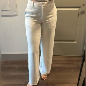 Wilfred white boot cut slacks aritzia